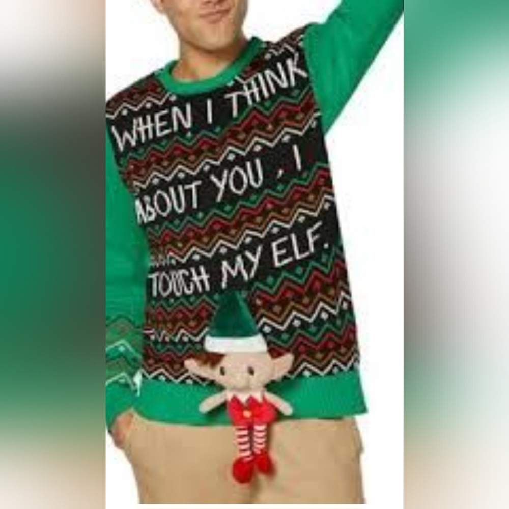 Spencer's Green and Black Elf Sweater